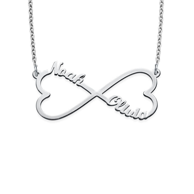 Yours Truly 22K Plated Infinity Heart Couple Name Necklace