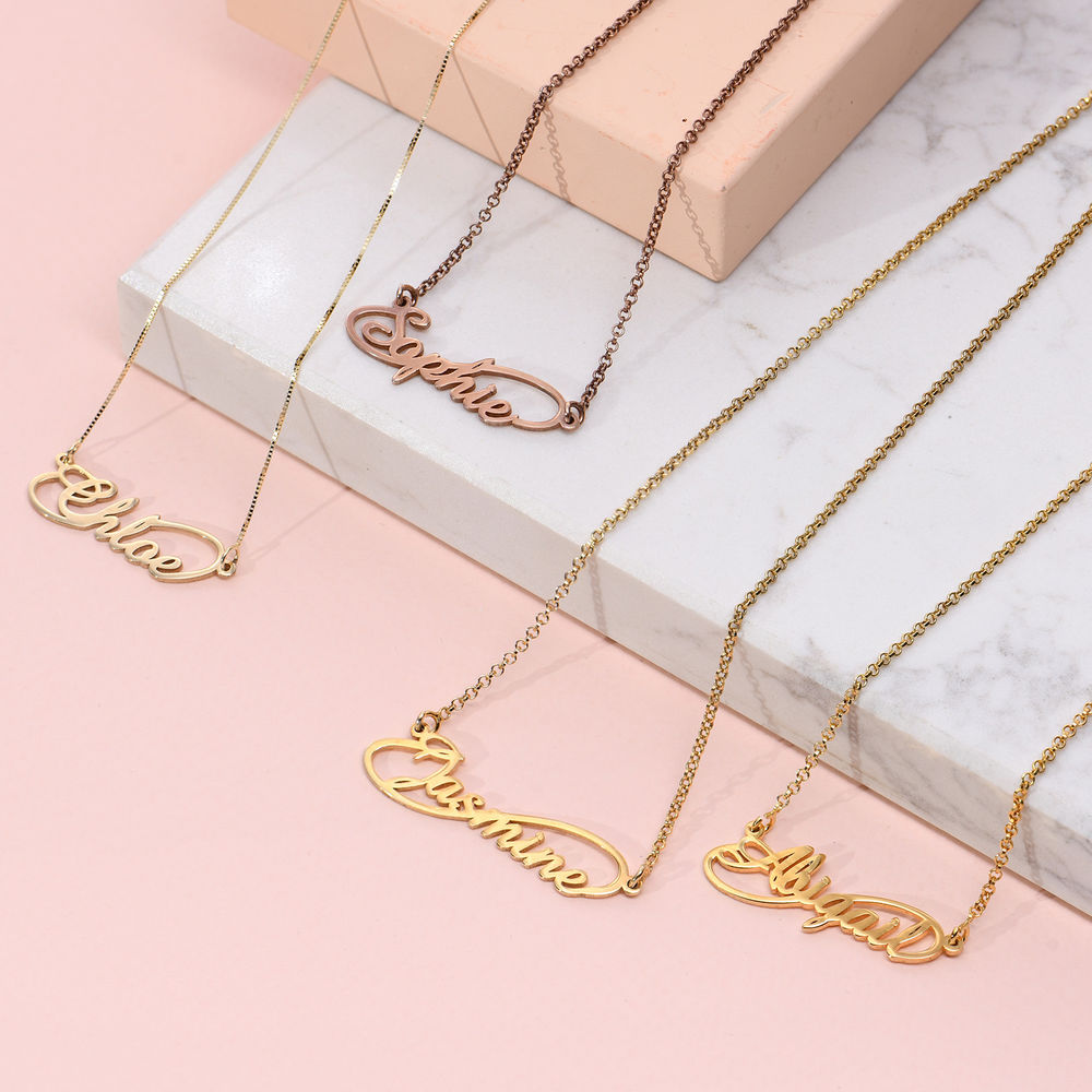 Yours Truly 22K Plated Infinity Name Necklace