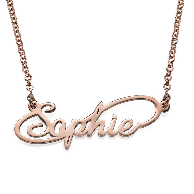 Yours Truly 22K Plated Infinity Name Necklace