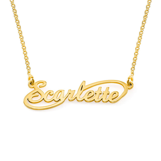 Yours Truly 22K Plated Infinity Name Necklace