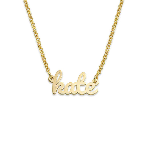 Yours Truly 22K Plated Dainty Name Necklace