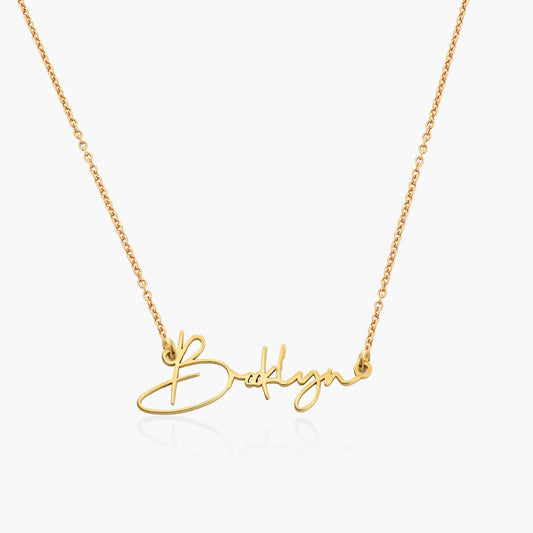 Yours Truly 22K Plated Signature Name Necklace