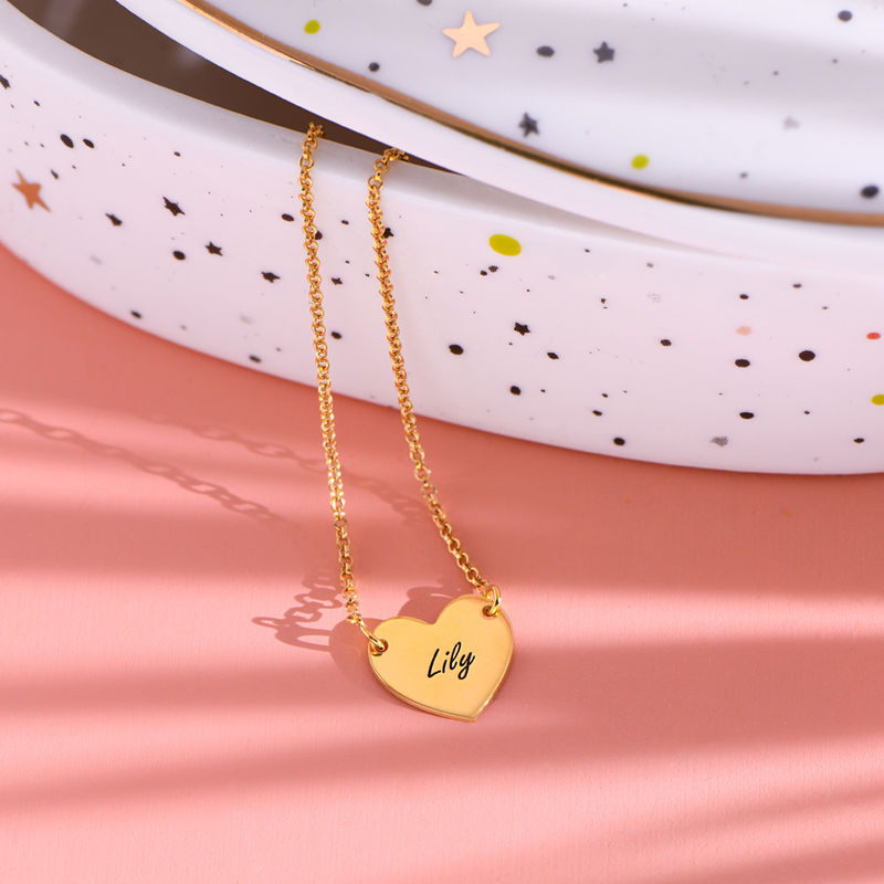 Yours Truly 22K Plated Heart Necklace