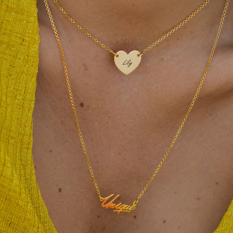 Yours Truly 22K Plated Heart Necklace