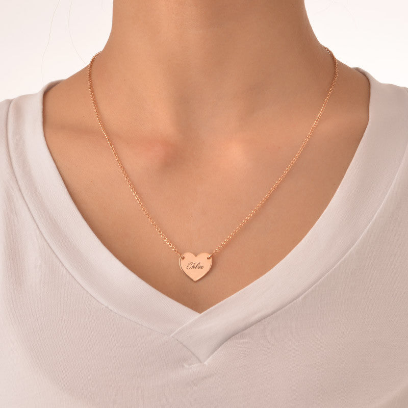 Yours Truly 22K Plated Heart Necklace