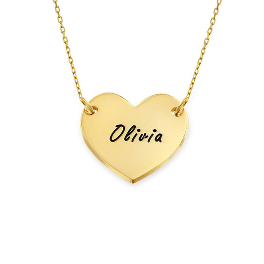 Yours Truly 22K Plated Heart Necklace