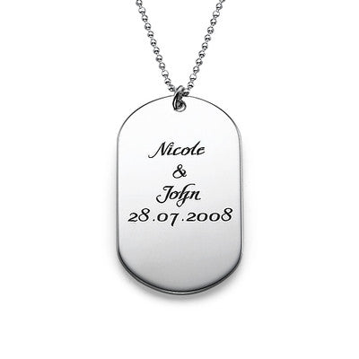 Yours Truly 22K Plated Dog Tag Necklace
