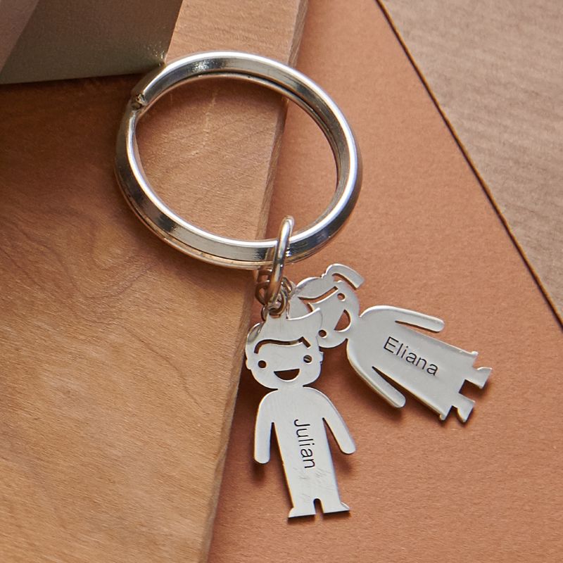 Yours Truly 22K Plated Children Charms Keychain