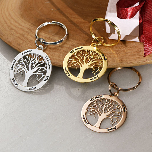 Yours Truly 22K Plated Tree of Life Keychain
